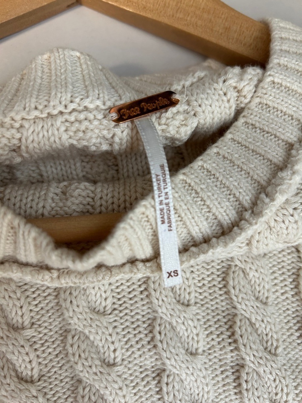 Free People Tuesday Coastal Cotton Cable Knit Cropped Sweater - Picture 5 of 11